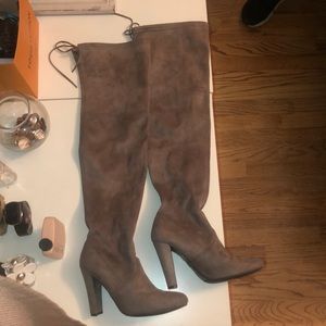 Steve Madden grey thigh high boots